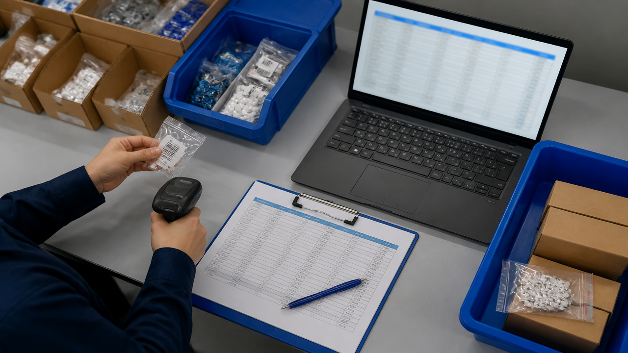 controle de estoque com contagem ciclica de produtos